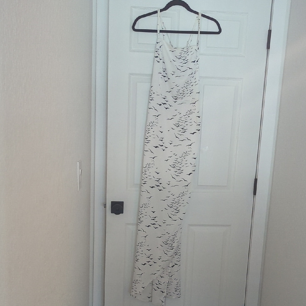 BCBG White Sleeveless Halter Maxi Dress for Bride